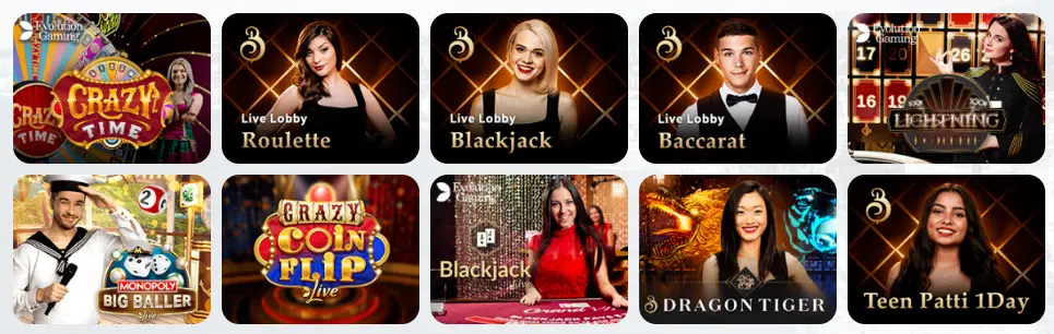 Juegos de casino en vivo VEGAZ CASINO en Chile