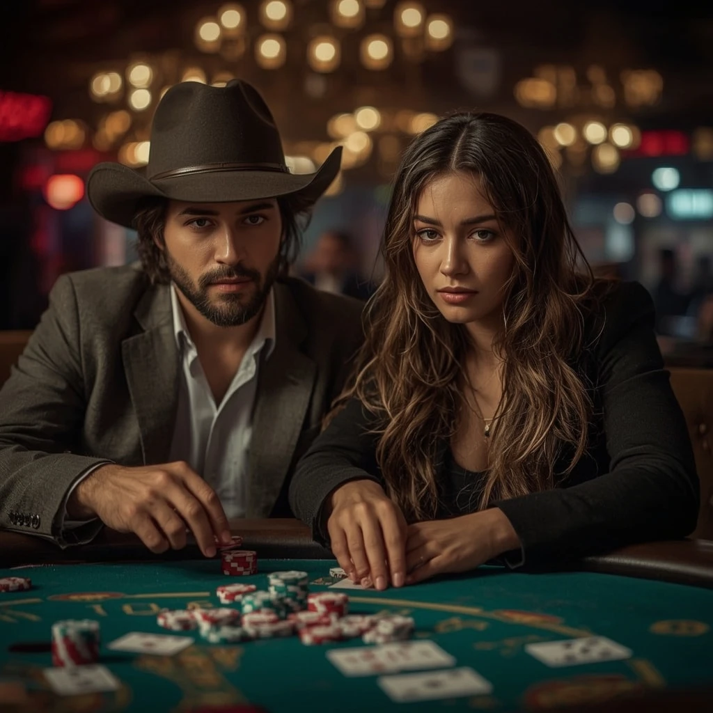 foto de dos jugadores de póker VEGAZ CASINO